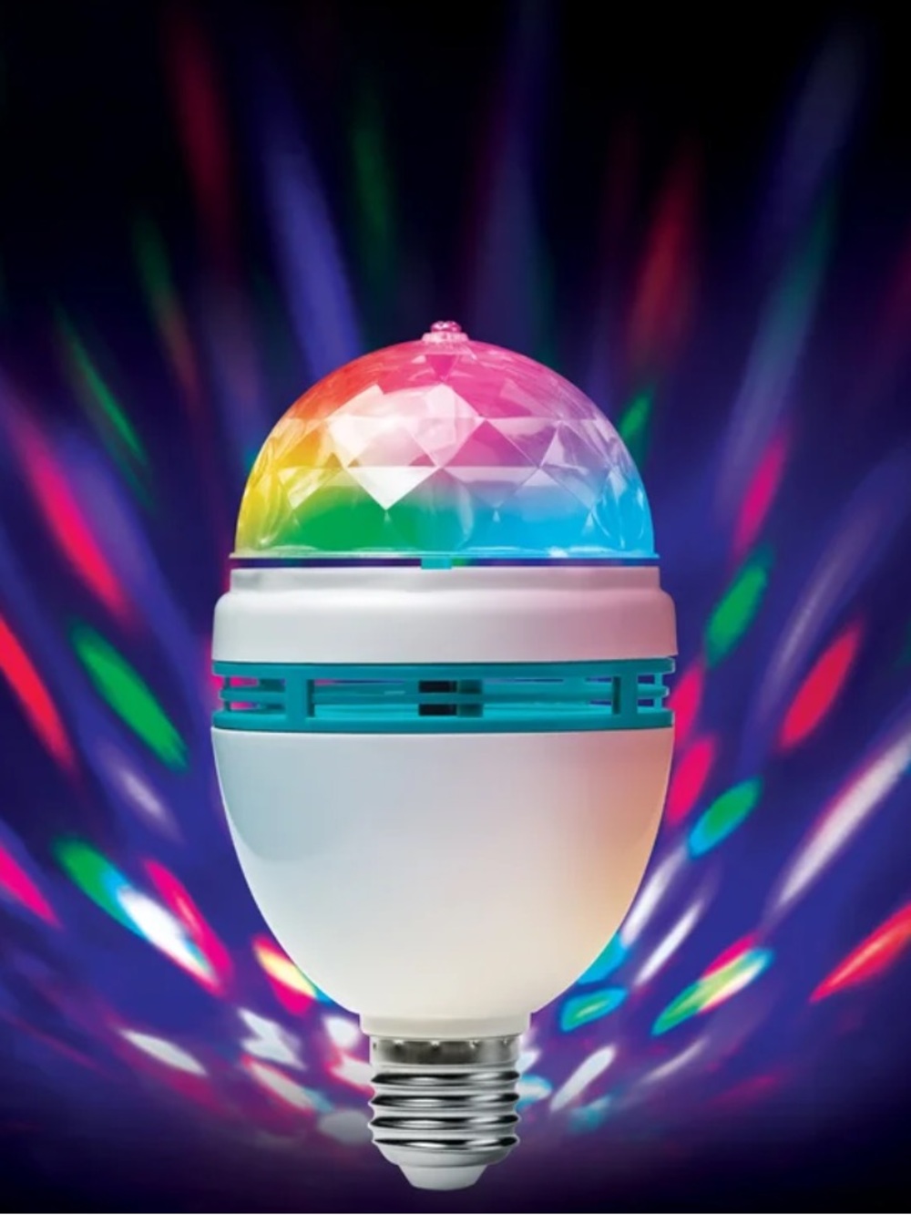 MERKURY INNOVATIONS 🪩DISCO PARTY🪩 LED SELF-ROTATING MULTI LIGHT BULBS 🌟BNIB🌟